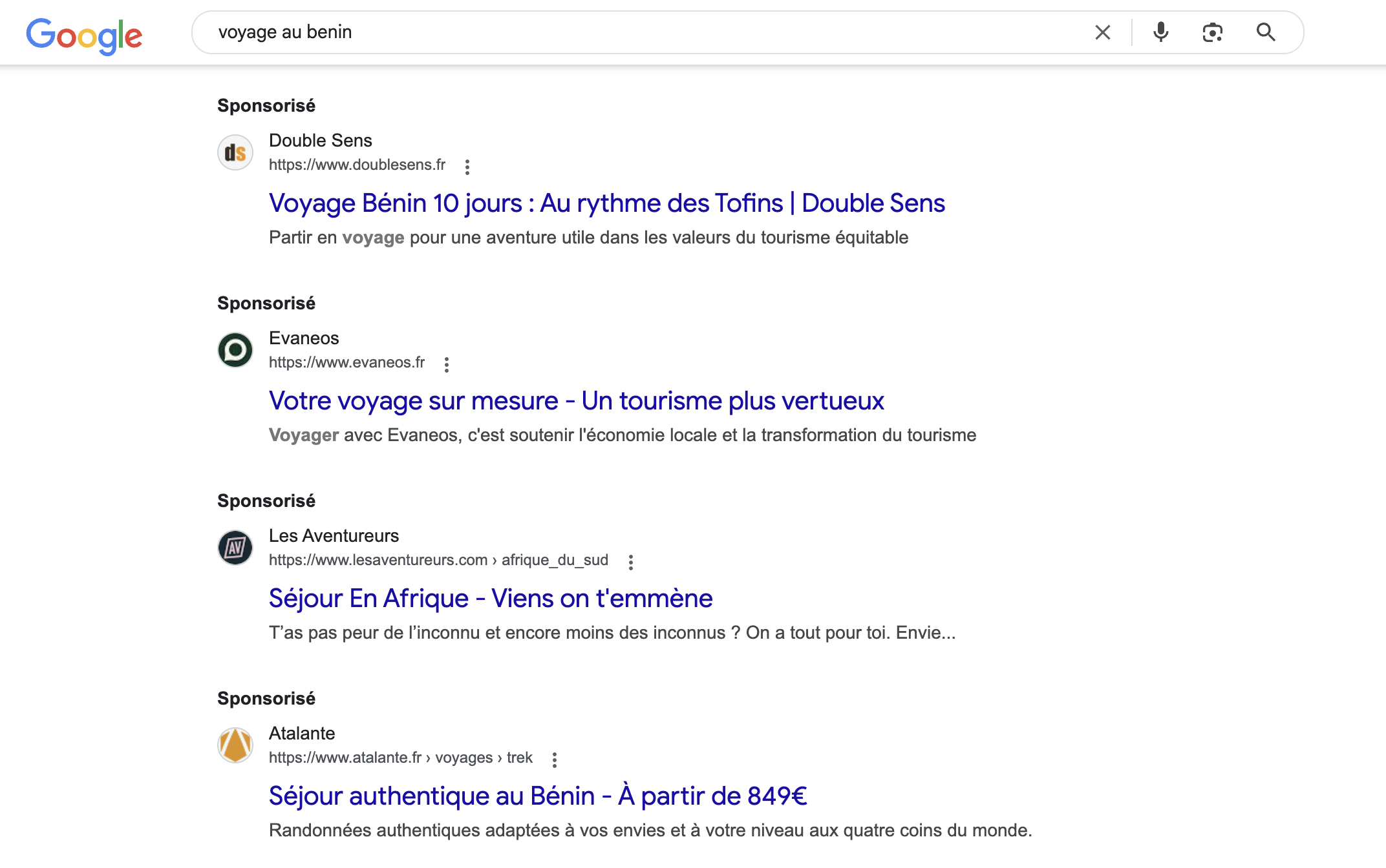 La plateforme de voyage Evaneos a intégré le SEA à son plan de communication !