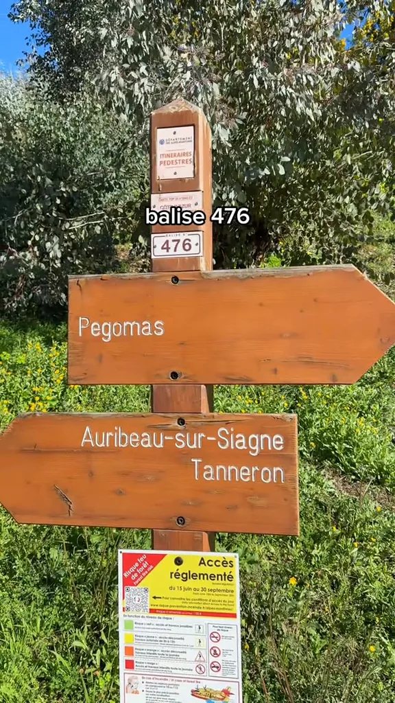 Panneaux de randonnée dans l’arrière-pays, extrait TikTok Région Sud
